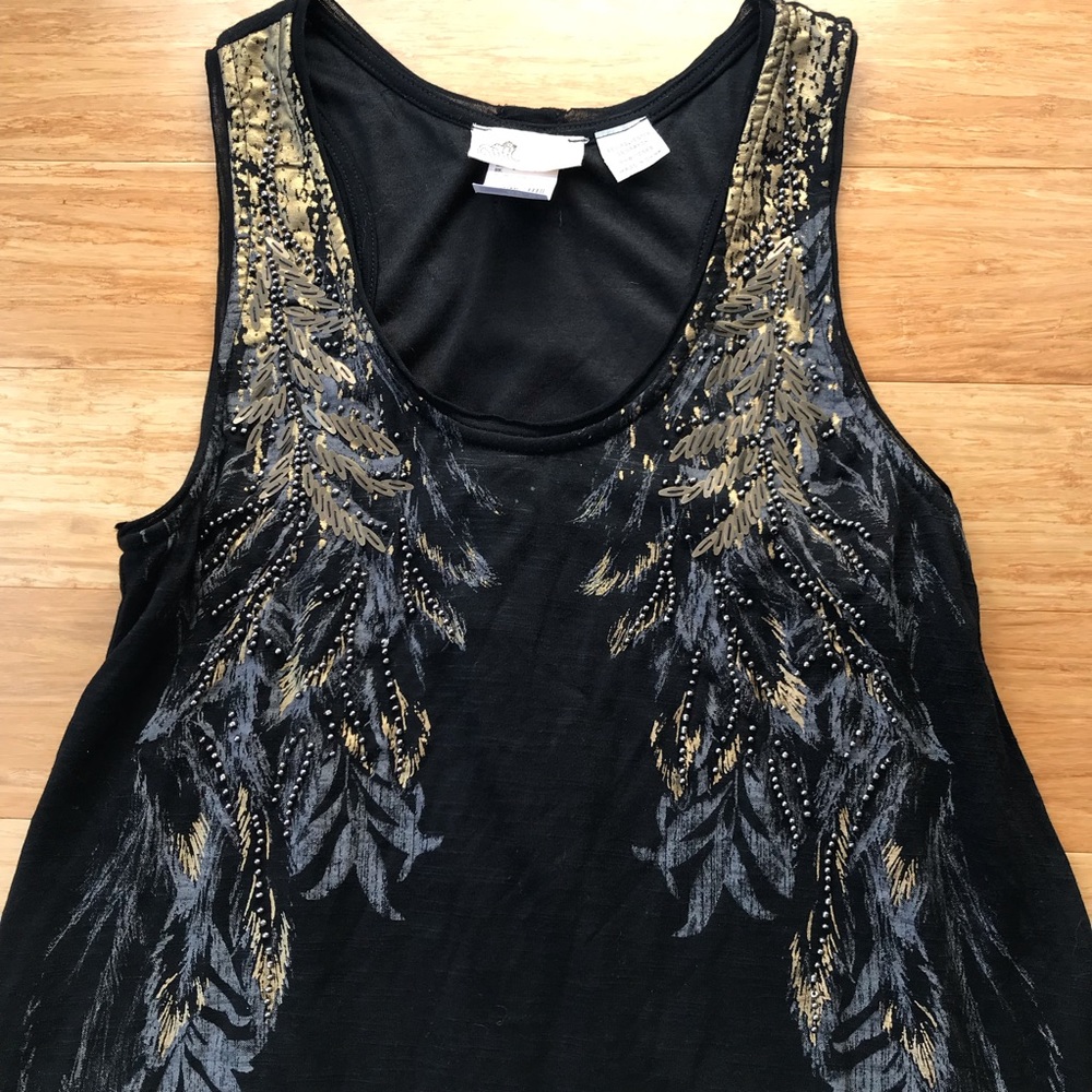 Miss Me Beaded Feather Tank Dress - Picture 4 of 8